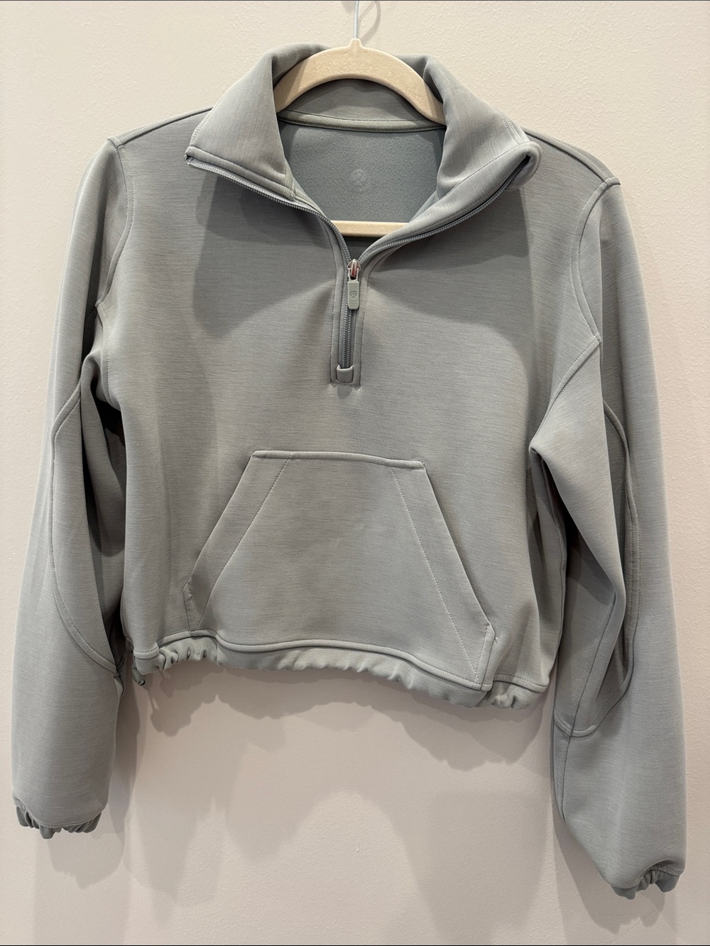 lululemon Brushed Softstreme Half Zip - Jade Grey - Size 0